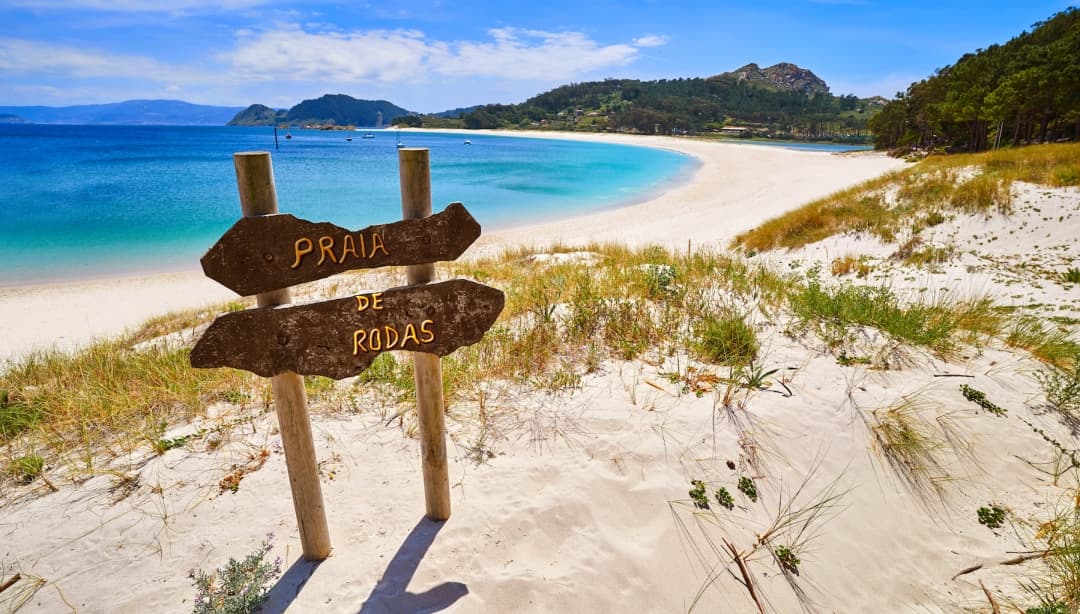 Islas Cíes con playas paradisíacas y aguas cristalinas del Atlántico